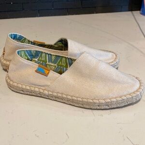 Ubuntu Life Afridrilles Handmade Espadrille Womens 6.5 Cream Round Toe Casual